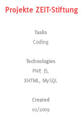 Projekte ZEIT-Stiftung